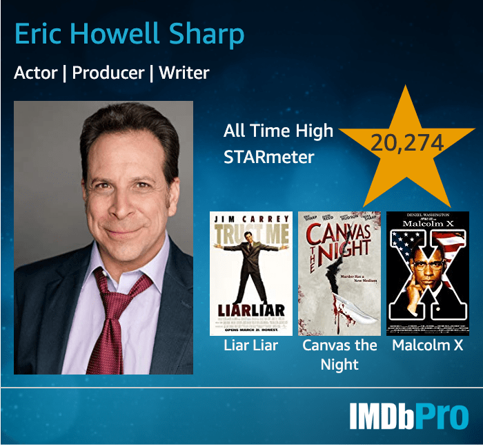 IMDB image showimng an all time high star meter for Eric Howell Sharp.